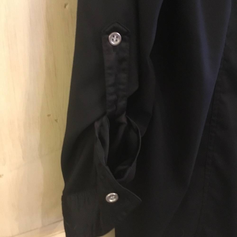Chico’s Women’s Black Long Sleeve Blouse with Zipper Size Large - Picture 3 of 7
